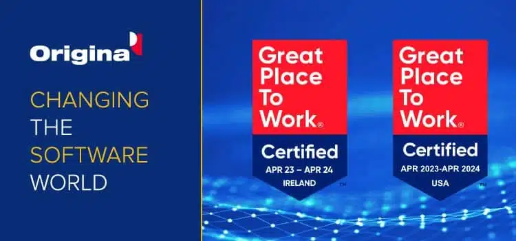 Origina Great Place to Work Ireland and USA 2023 banners
