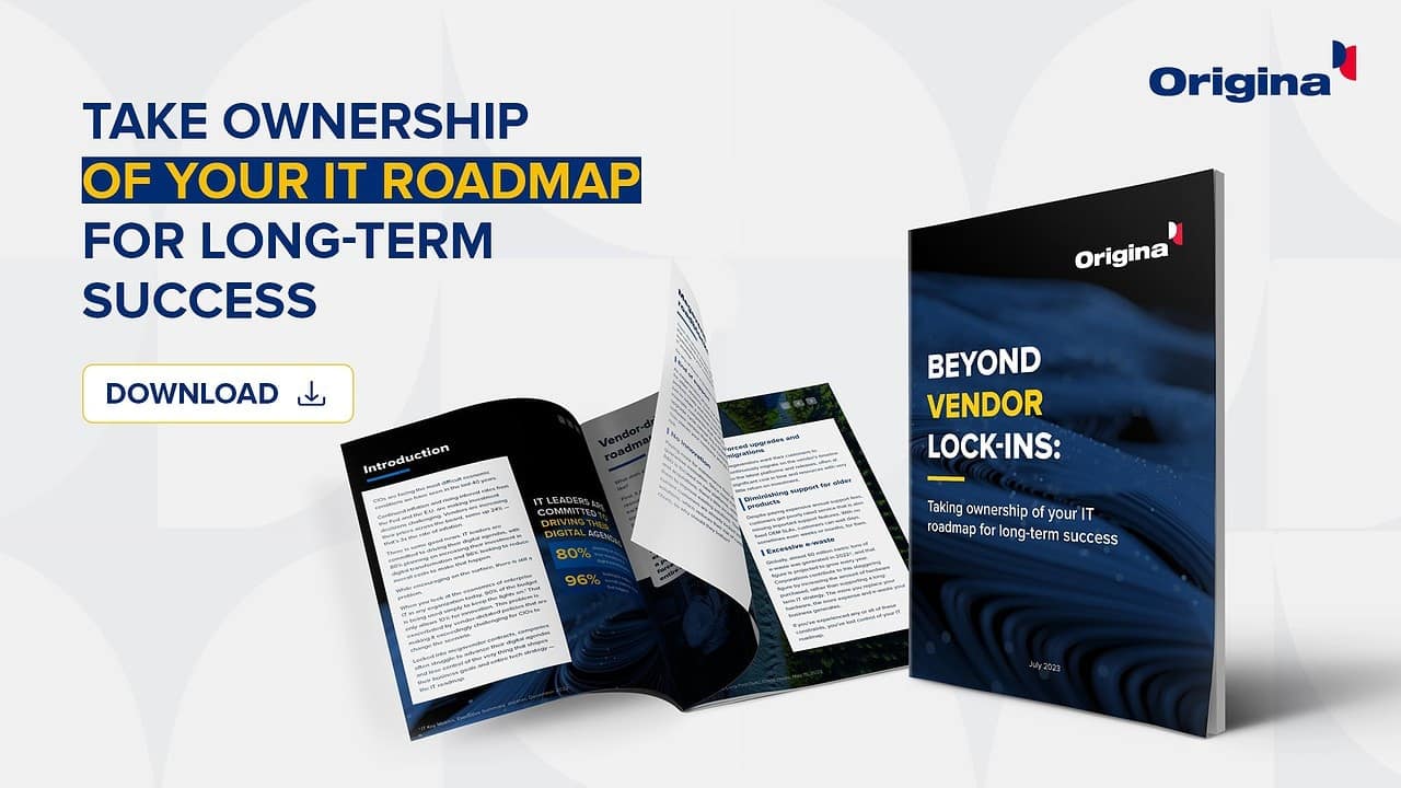 Origina IT roadmap ownership guide promotional image with white background